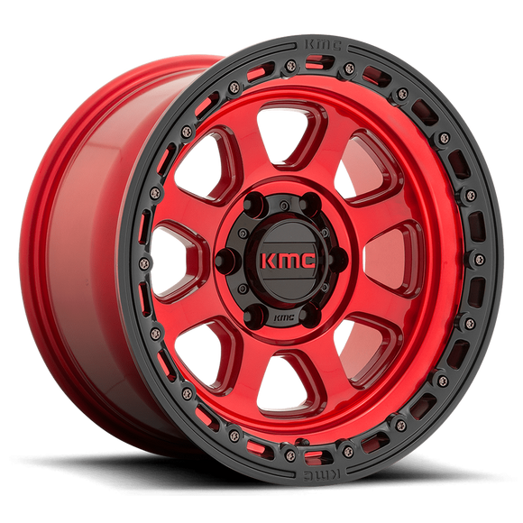 20X9 KMC KM548 CHASE Candy Red With Black Lip 6X139.7 ET18 wheel/rim