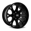 22x12 Hardrock Bloodshot Xposed Gloss Black 5x150 ET-51 wheel/rim