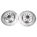 PowerStop Evolution Drilled Slotted Rotors Pair Rear For Audi A3