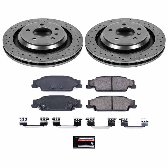 PowerStop OE Stock Replacement Low-Dust Ceramic Brake Pad and Rotor Kit