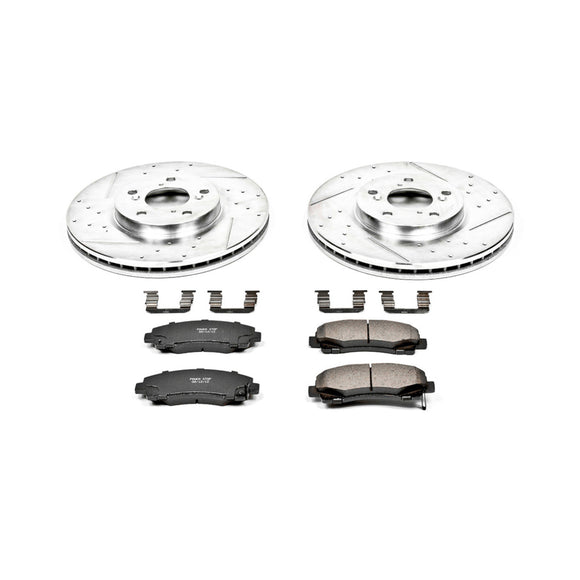 PowerStop Z23 Daily Driver Carbon-Fiber Ceramic Brake Pad and Drilled & Slotted