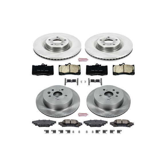 PowerStop OE Stock Replacement Low-Dust Ceramic Brake Pad and Rotor Kit