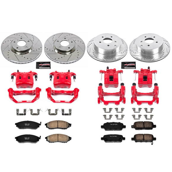PowerStop Z23 Daily Driver Carbon-Fiber Ceramic Pads Drilled & Slotted Rotor & C