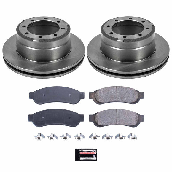 PowerStop OE Stock Replacement Low-Dust Ceramic Brake Pad and Rotor Kit