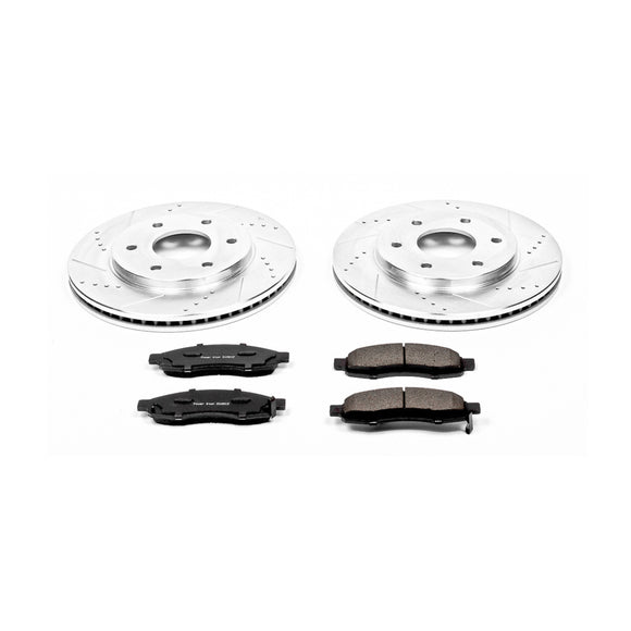 PowerStop Z23 Daily Driver Carbon-Fiber Ceramic Brake Pad and Drilled & Slotted