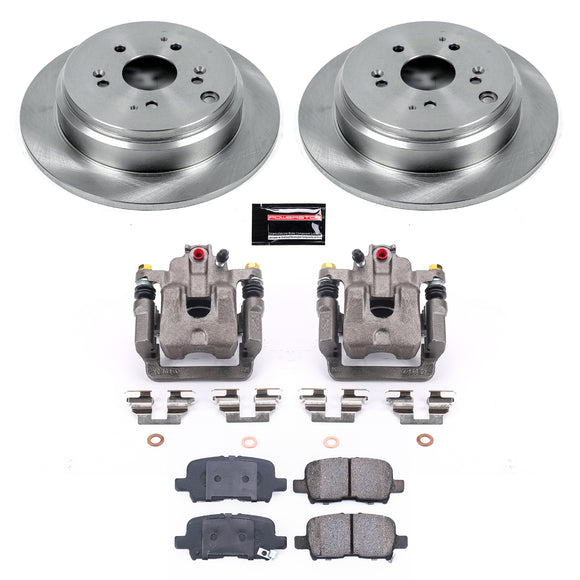 PowerStop OE Stock Replacement Low-Dust Ceramic Brake Pad, Rotor and Caliper Kit