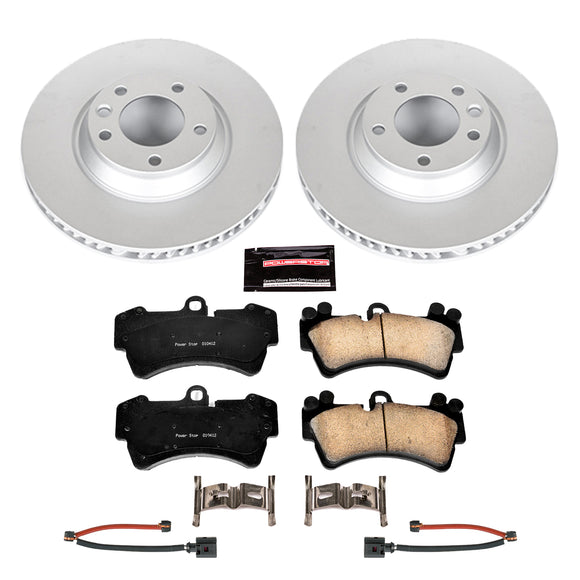 PowerStop Genuine Geomet Coated Rotor and Carbon-Fiber Ceramic Brake Pad Kit