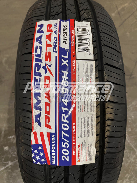 205/70R14 American Roadstar Pro A/S 98H BSW SL 205 70 14 2057014