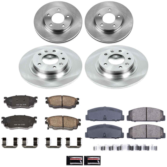PowerStop OE Stock Replacement Low-Dust Ceramic Brake Pad and Rotor Kit
