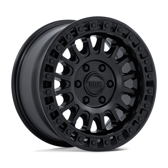 17x8 KMC KM552 IMS Matte Black Gloss Black Lip 6x139.7 ET32 CB106.1 Wheel