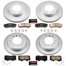 PowerStop Genuine Geomet Coated Rotor and Low-Dust Ceramic Brake Pad Kit