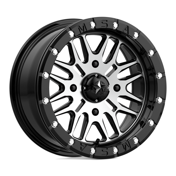 15X7 MSA Offroad Brute Beadlock Gloss Black Machined 4x156 M37-05756