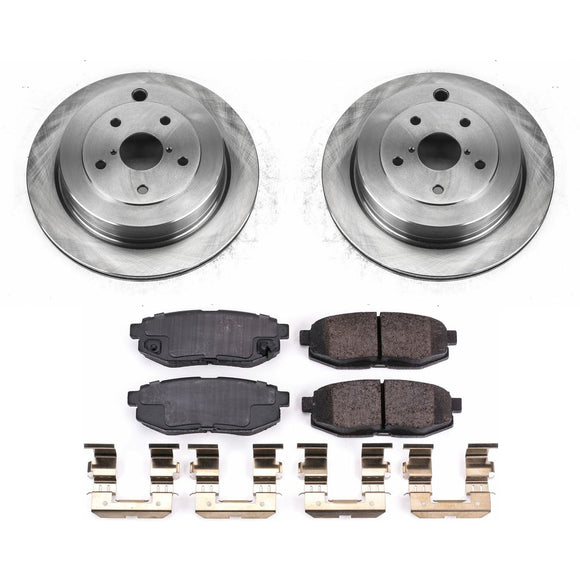 PowerStop OE Stock Replacement Low-Dust Ceramic Brake Pad and Rotor Kit