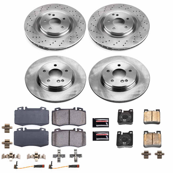 PowerStop OE Stock Replacement Low-Dust Ceramic Brake Pad and Rotor Kit