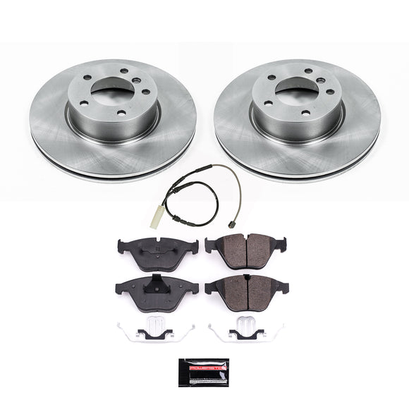 PowerStop OE Stock Replacement Low-Dust Ceramic Brake Pad and Rotor Kit