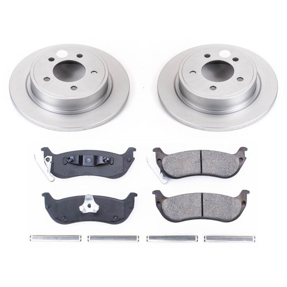 PowerStop Genuine Geomet Coated Rotor and Low-Dust Ceramic Brake Pad Kit