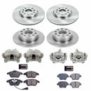 PowerStop OE Stock Replacement Low-Dust Ceramic Brake Pad, Rotor and Caliper Kit