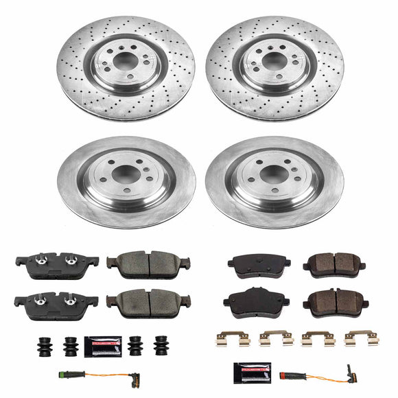 PowerStop OE Stock Replacement Low-Dust Ceramic Brake Pad and Rotor Kit