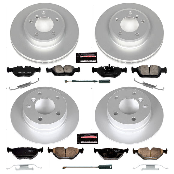 PowerStop Genuine Geomet Coated Rotor and Carbon-Fiber Ceramic Brake Pad Kit