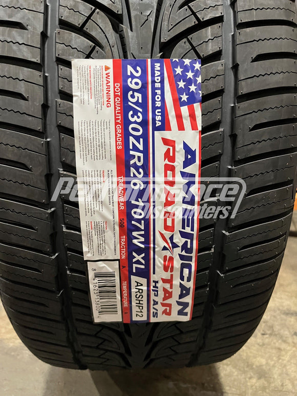 295/30ZR26 American Roadstar HP A/S 107W BSW SL 295 30 26 2953026
