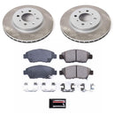 PowerStop Semi-Coated Rotor and Low-Dust Ceramic Brake Pad Kit