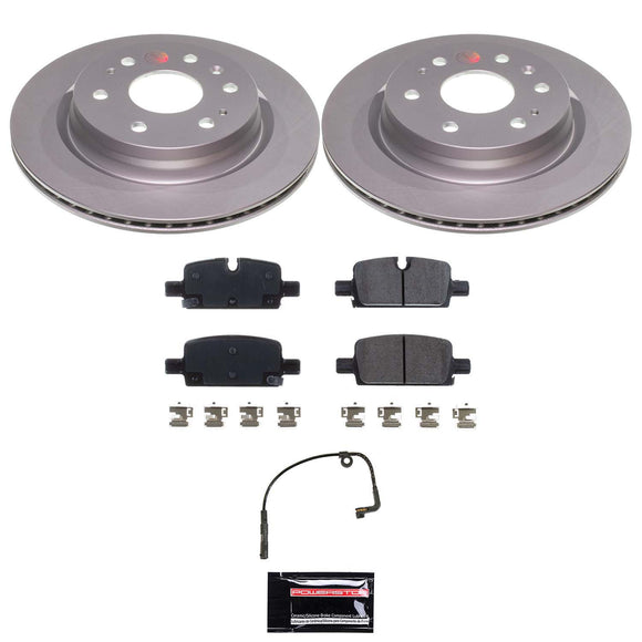 PowerStop Genuine Geomet Coated Rotor and Low-Dust Ceramic Brake Pad Kit