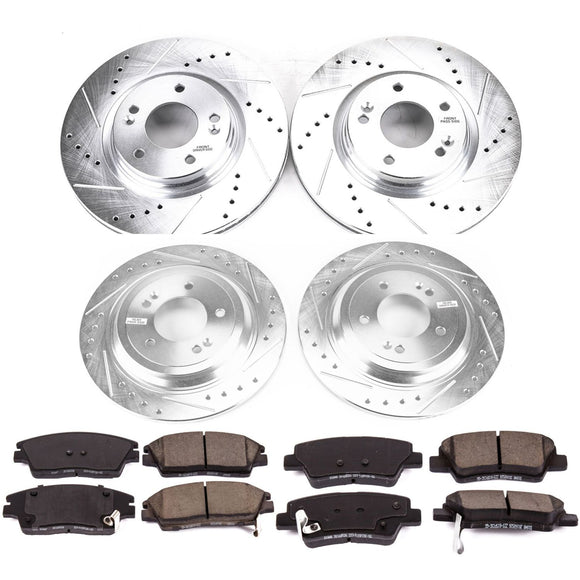 PowerStop Z23 Daily Driver Carbon-Fiber Ceramic Brake Pad and Drilled & Slotted