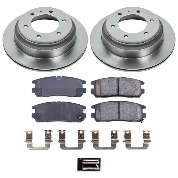 PowerStop OE Stock Replacement Low-Dust Ceramic Brake Pad and Rotor Kit