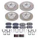PowerStop Semi-Coated Rotor and Low-Dust Ceramic Brake Pad Kit