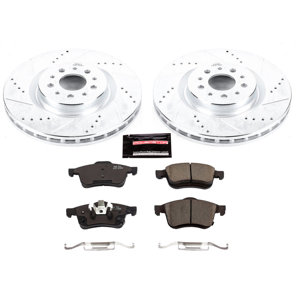 PowerStop Z23 Daily Driver Carbon-Fiber Ceramic Brake Pad and Drilled & Slotted