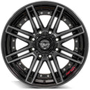 4Play Gen2 4P08 20x10 Black Brushed Face Tinted Wheel 8x170 ET-24 CB124.9