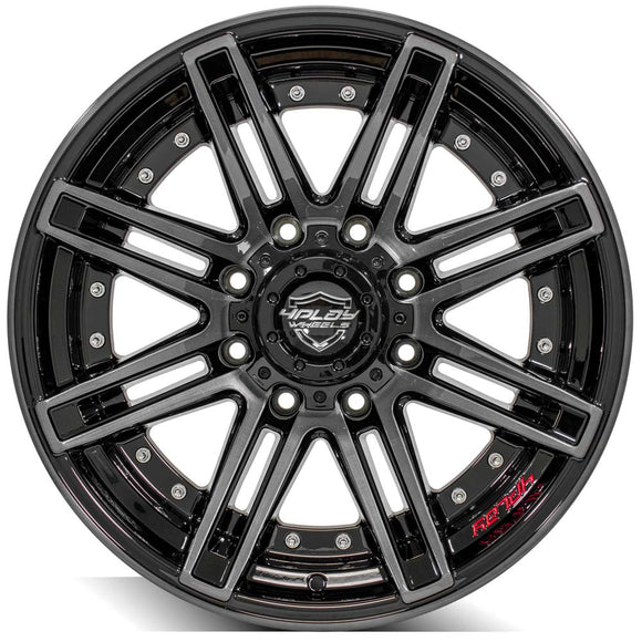 4Play Gen2 4P08 20x10 Black Brushed Face Tinted Wheel 8x170 ET-24 CB124.9