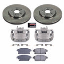 PowerStop OE Stock Replacement Low-Dust Ceramic Brake Pad, Rotor and Caliper Kit