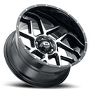 20x10 Vision 360 Sliver Gloss Black Machined Face Wheel 5x127 ET-25 CB78.1