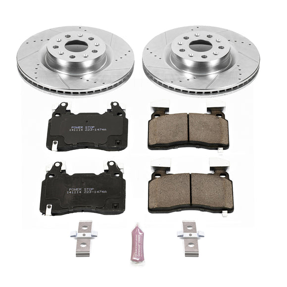 PowerStop Z23 Daily Driver Carbon-Fiber Ceramic Brake Pad and Drilled & Slotted