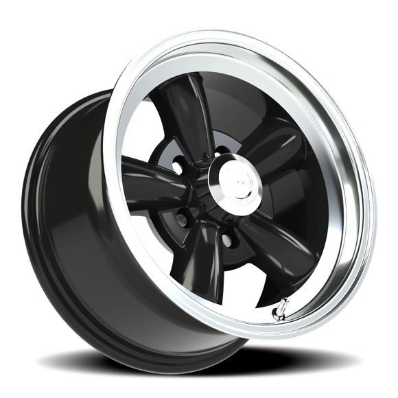 15x8 Vision 141H Legend 5 Black Machined Lip 5x114.3 5x4.5 ET-19 Wheel Rim