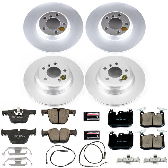 PowerStop Genuine Geomet Coated Rotor and Carbon-Fiber Ceramic Brake Pad Kit