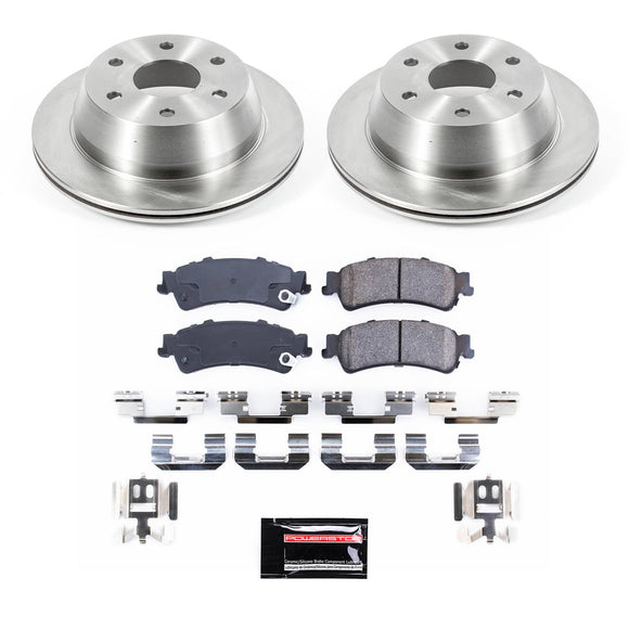PowerStop OE Stock Replacement Low-Dust Ceramic Brake Pad and Rotor Kit