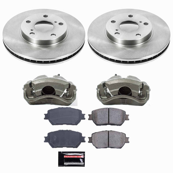 PowerStop OE Stock Replacement Low-Dust Ceramic Brake Pad, Rotor and Caliper Kit