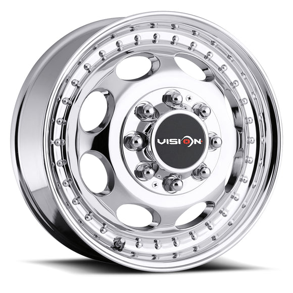 19.5x6.75 Vision 181 Heavy Hauler Chrome Wheel 8x165.1 ET102 CB116.7
