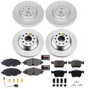 PowerStop Genuine Geomet Coated Rotor and Carbon-Fiber Ceramic Brake Pad Kit