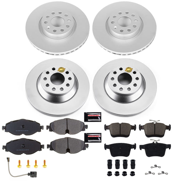 PowerStop Genuine Geomet Coated Rotor and Carbon-Fiber Ceramic Brake Pad Kit
