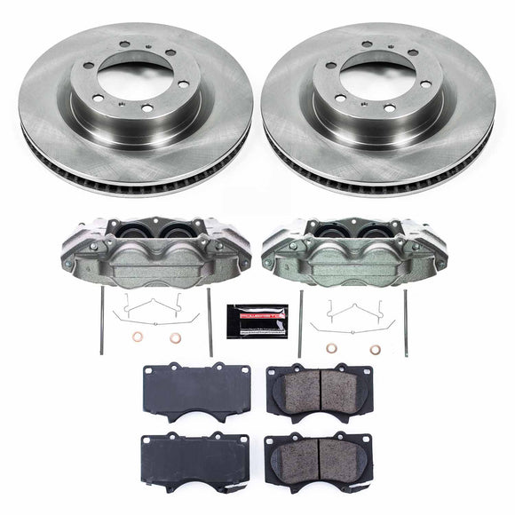 PowerStop OE Stock Replacement Low-Dust Ceramic Brake Pad, Rotor and Caliper Kit