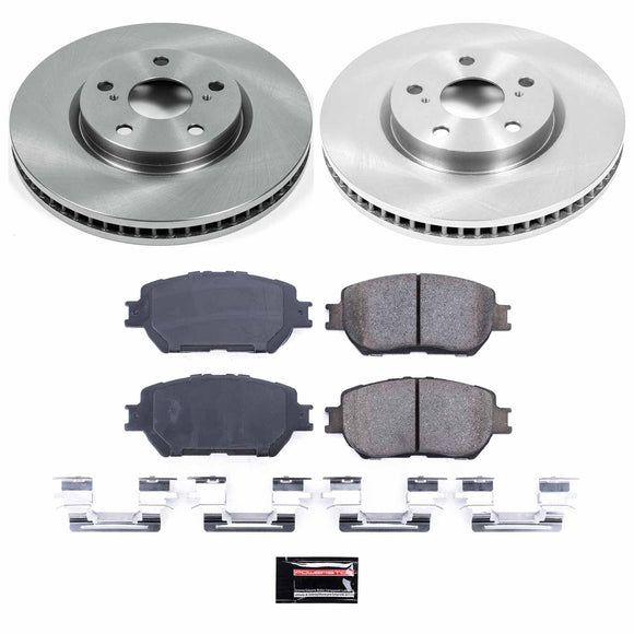 PowerStop OE Stock Replacement Low-Dust Ceramic Brake Pad and Rotor Kit