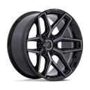17x9 Fuel Off-Road Flux Gloss Black Brushed Face With Gray Tint 6x135 ET1 Wheel
