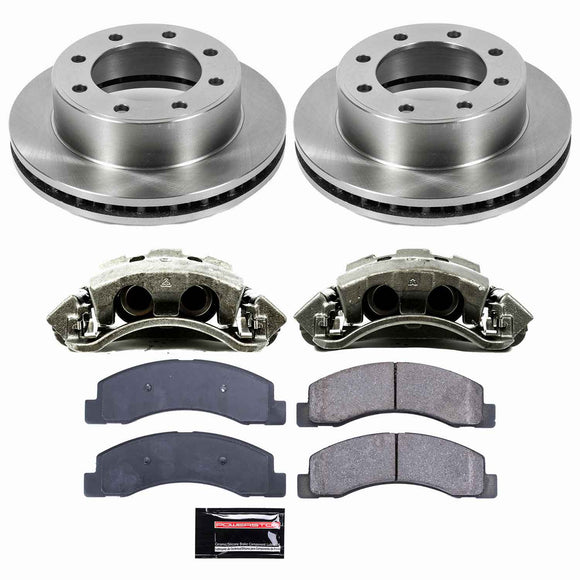 PowerStop OE Stock Replacement Low-Dust Ceramic Brake Pad, Rotor and Caliper Kit