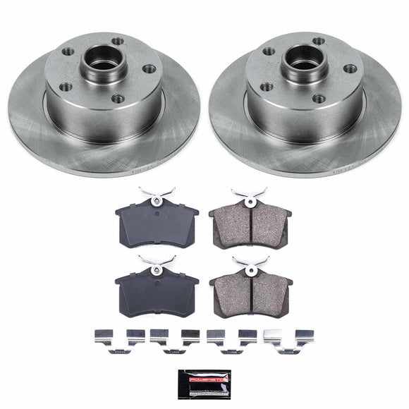 PowerStop OE Stock Replacement Low-Dust Ceramic Brake Pad and Rotor Kit