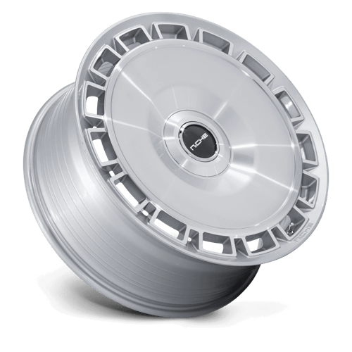 24x10 Niche NC287 Venice Gloss Silver Machined Face 5x112 ET35 Wheel