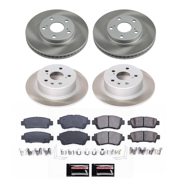 PowerStop Semi-Coated Rotor and Low-Dust Ceramic Brake Pad Kit