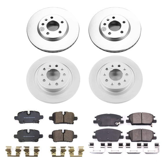PowerStop Genuine Geomet Coated Rotor and Low-Dust Ceramic Brake Pad Kit